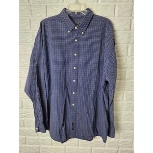 American Eagle Outfitters Men's XL long sleeve button up shirt Blue Cotton